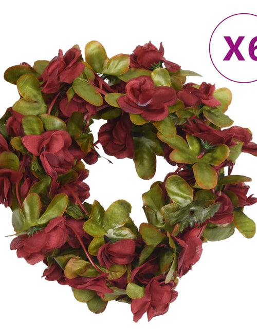 Încărcați imaginea în vizualizatorul Galerie, Ghirlande de flori artificiale, 6 buc. roșu vin, 250 cm - Lando
