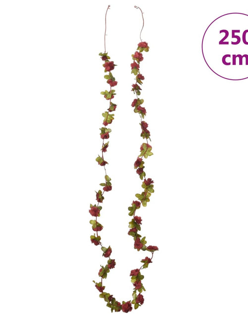 Загрузите изображение в средство просмотра галереи, Ghirlande de flori artificiale, 6 buc. roșu vin, 250 cm - Lando
