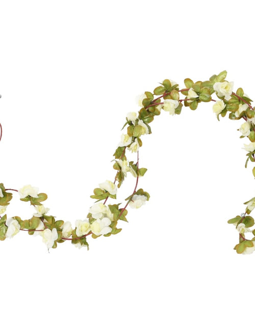 Încărcați imaginea în vizualizatorul Galerie, Ghirlande de flori artificiale, 6 buc., alb, 250 cm - Lando
