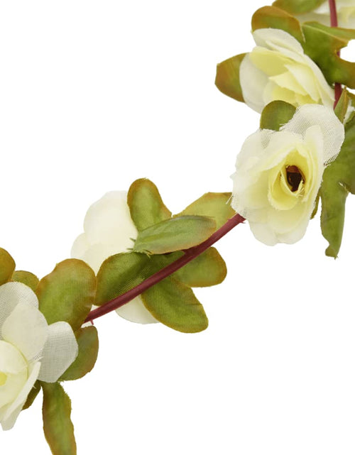 Încărcați imaginea în vizualizatorul Galerie, Ghirlande de flori artificiale, 6 buc., alb, 250 cm - Lando
