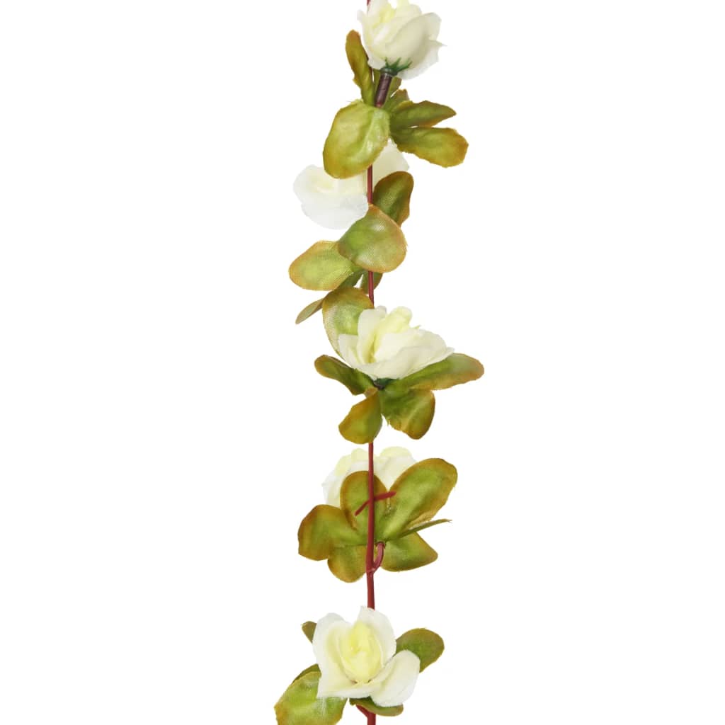 Ghirlande de flori artificiale, 6 buc., alb, 250 cm - Lando