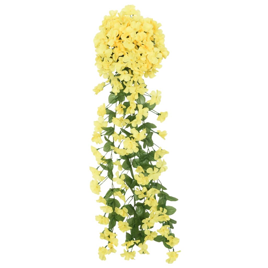 Ghirlande de flori artificiale, 3 buc., galben, 85 cm - Lando