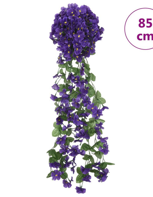 Загрузите изображение в средство просмотра галереи, Ghirlande de flori artificiale, 3 buc., violet închis, 85 cm - Lando
