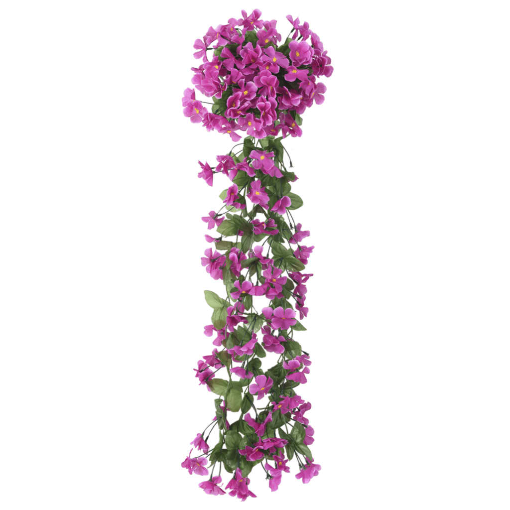 Ghirlande de flori artificiale, 3 buc., violet deschis, 85 cm - Lando