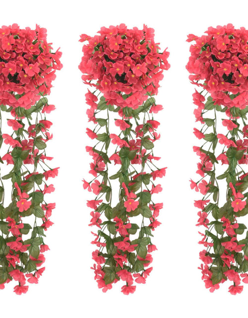Загрузите изображение в средство просмотра галереи, Ghirlande de flori artificiale, 3 buc., roze, 85 cm - Lando
