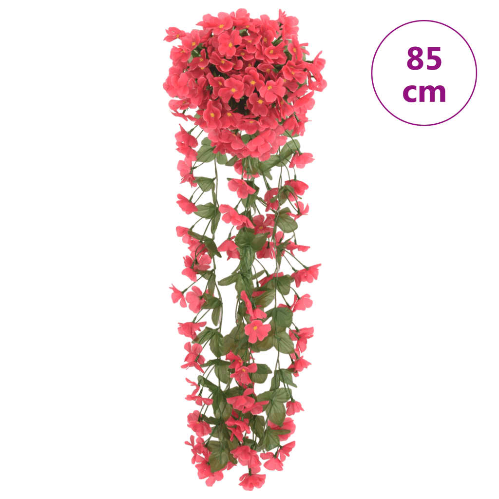 Ghirlande de flori artificiale, 3 buc., roze, 85 cm - Lando