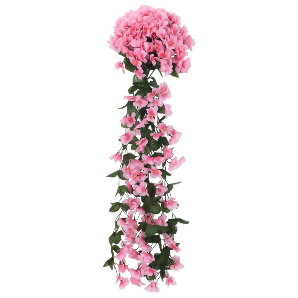 Ghirlande de flori artificiale, 3 buc., roz, 85 cm - Lando