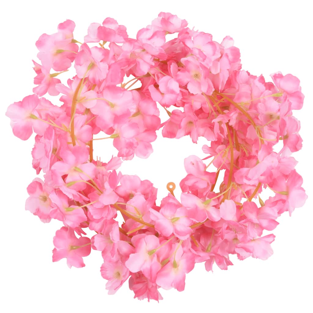 Ghirlande de flori artificiale, 6 buc., roz închis, 180 cm - Lando