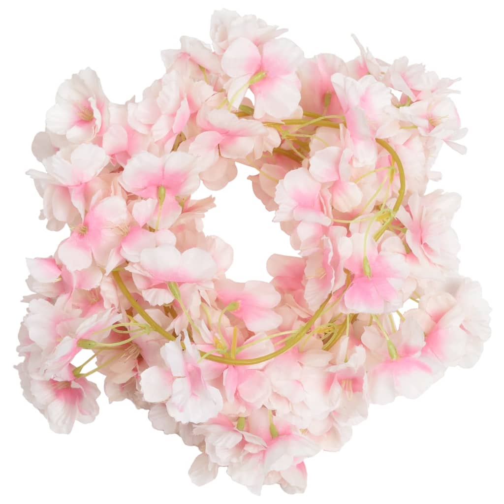 Ghirlande de flori artificiale, 6 buc., roz deschis, 180 cm - Lando
