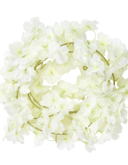 Încărcați imaginea în vizualizatorul Galerie, Ghirlande de flori artificiale, 6 buc., alb, 180 cm - Lando
