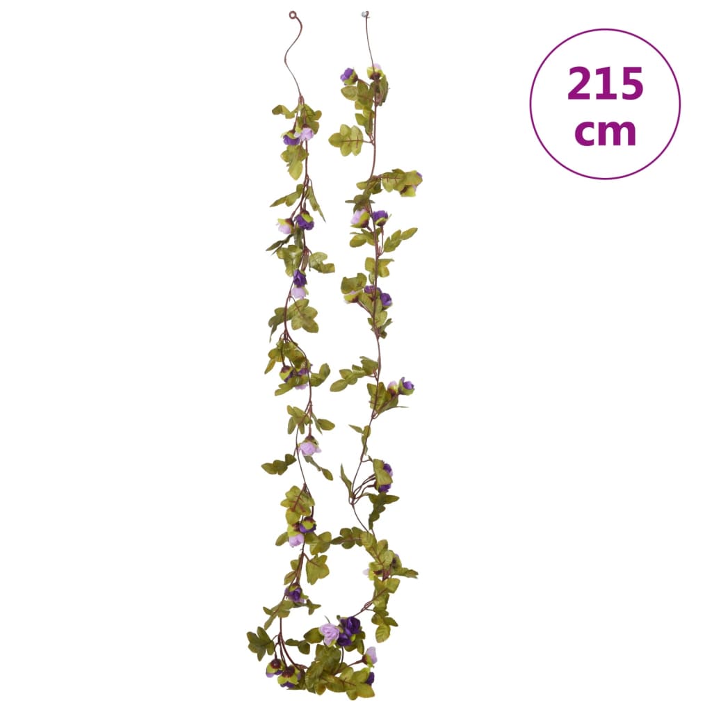 Ghirlande de flori artificiale, 6 buc., violet deschis, 215 cm - Lando