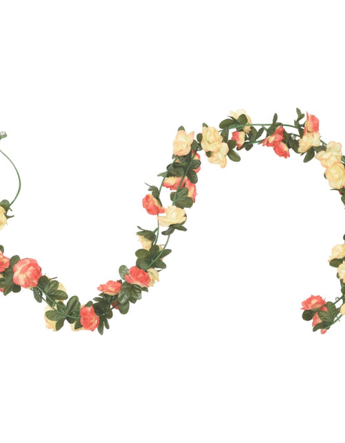 Încărcați imaginea în vizualizatorul Galerie, Ghirlande de flori artificiale, 6 buc., rose și șampanie 240 cm - Lando
