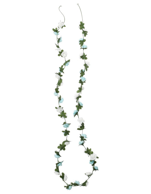 Încărcați imaginea în vizualizatorul Galerie, Ghirlande de flori artificiale, 6 buc. albastru și alb, 240 cm - Lando
