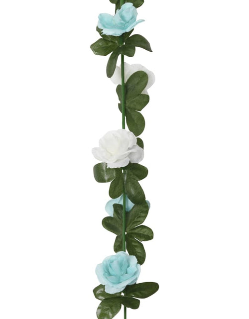 Încărcați imaginea în vizualizatorul Galerie, Ghirlande de flori artificiale, 6 buc. albastru și alb, 240 cm - Lando
