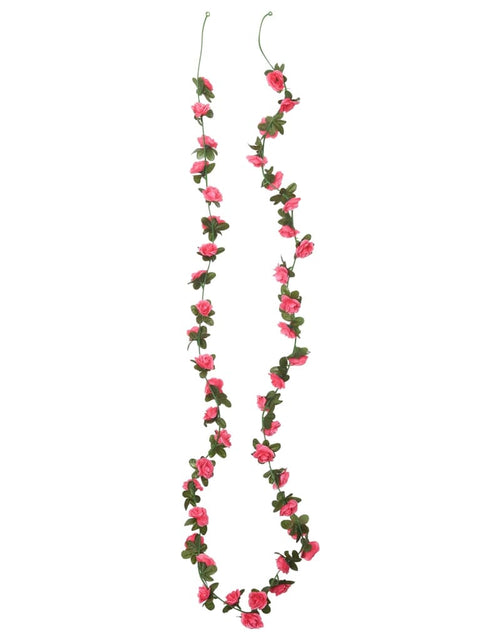 Загрузите изображение в средство просмотра галереи, Ghirlande de flori artificiale, 6 buc., roșu roz, 240 cm - Lando
