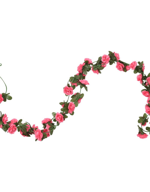 Încărcați imaginea în vizualizatorul Galerie, Ghirlande de flori artificiale, 6 buc., roșu roz, 240 cm - Lando
