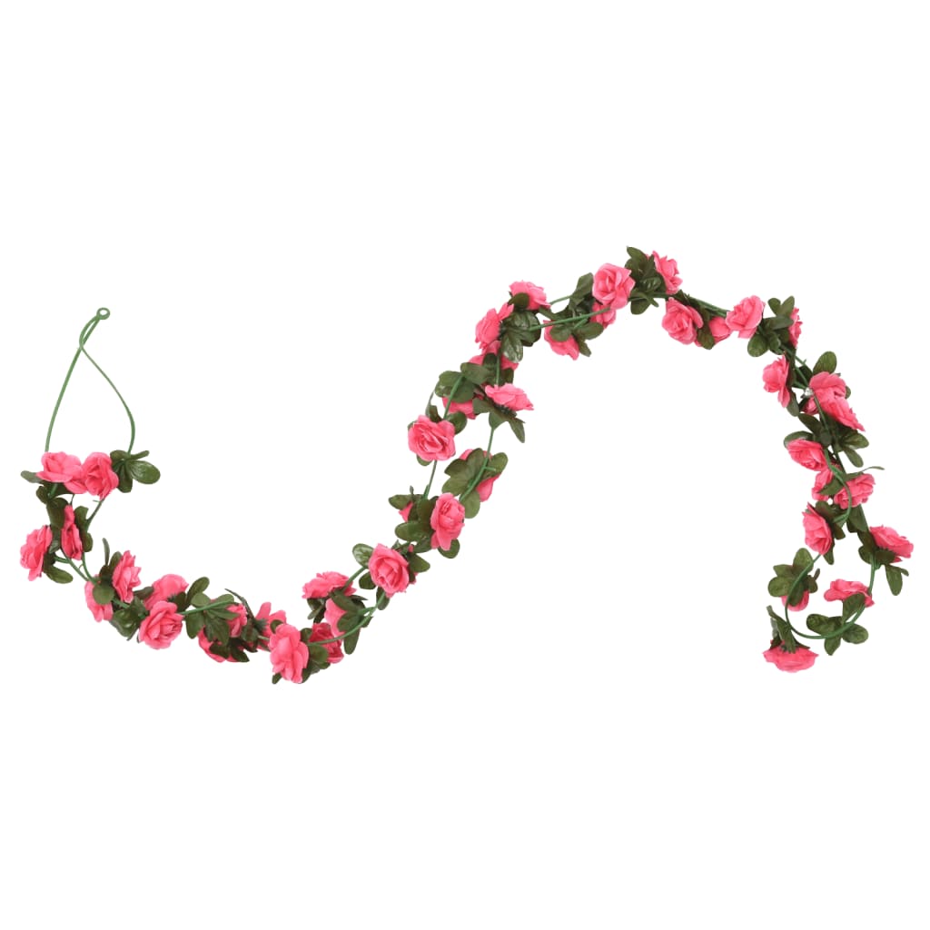 Ghirlande de flori artificiale, 6 buc., roșu roz, 240 cm - Lando