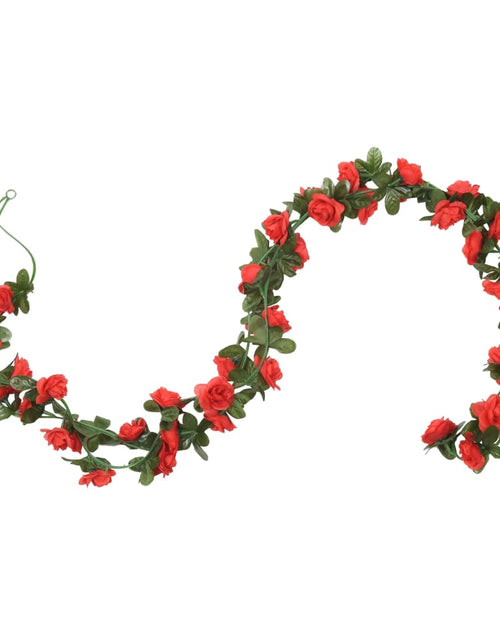 Încărcați imaginea în vizualizatorul Galerie, Ghirlande de flori artificiale, 6 buc., roșu, 240 cm - Lando
