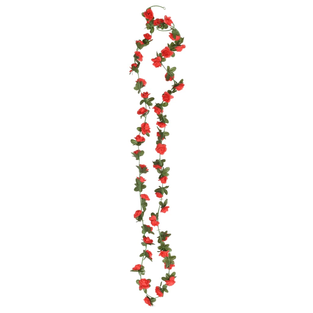 Ghirlande de flori artificiale, 6 buc., roșu, 240 cm - Lando