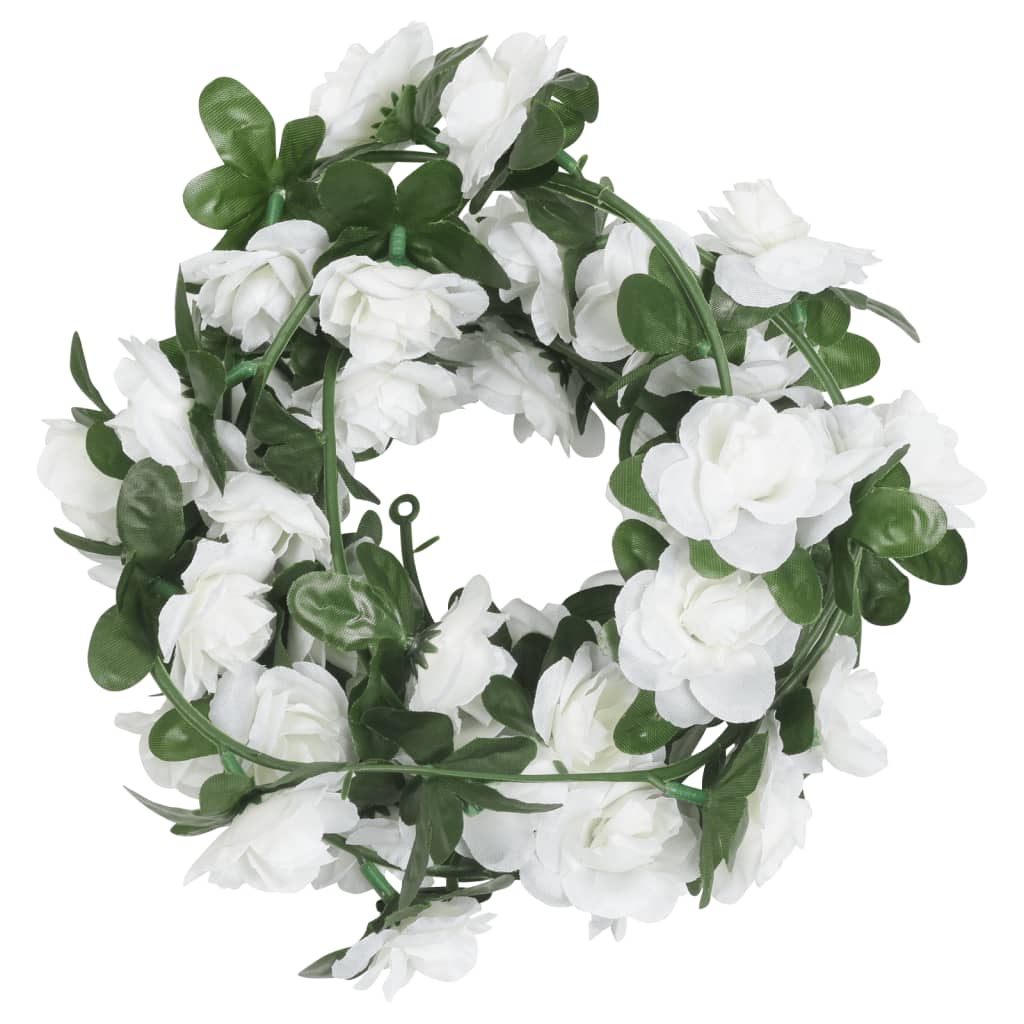 Ghirlande de flori artificiale, 6 buc., alb, 240 cm - Lando