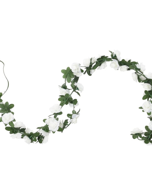 Încărcați imaginea în vizualizatorul Galerie, Ghirlande de flori artificiale, 6 buc., alb, 240 cm - Lando
