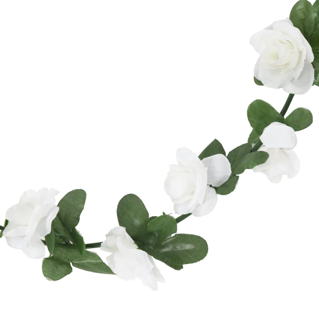 Ghirlande de flori artificiale, 6 buc., alb, 240 cm - Lando