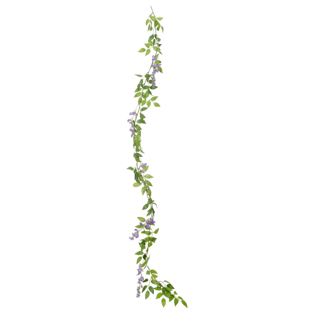 Ghirlande de flori artificiale, 6 buc., violet, 200 cm - Lando