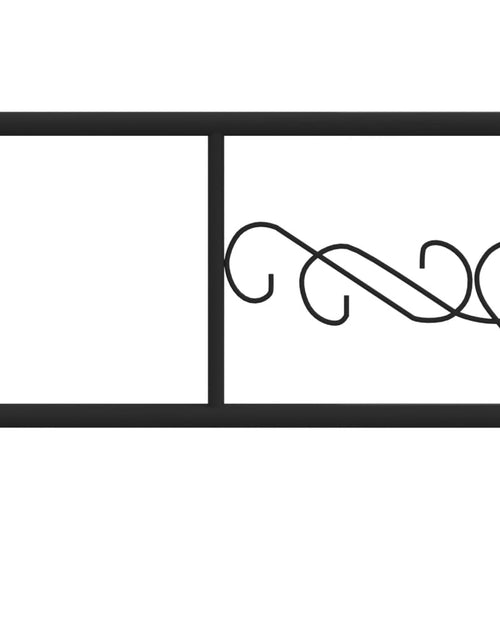 Загрузите изображение в средство просмотра галереи, Cadru de pat din metal cu tăblie, negru, 107x203 cm - Lando
