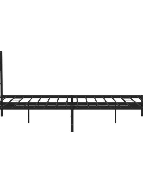 Загрузите изображение в средство просмотра галереи, Cadru de pat metalic cu tăblie, negru, 140x200 cm - Lando
