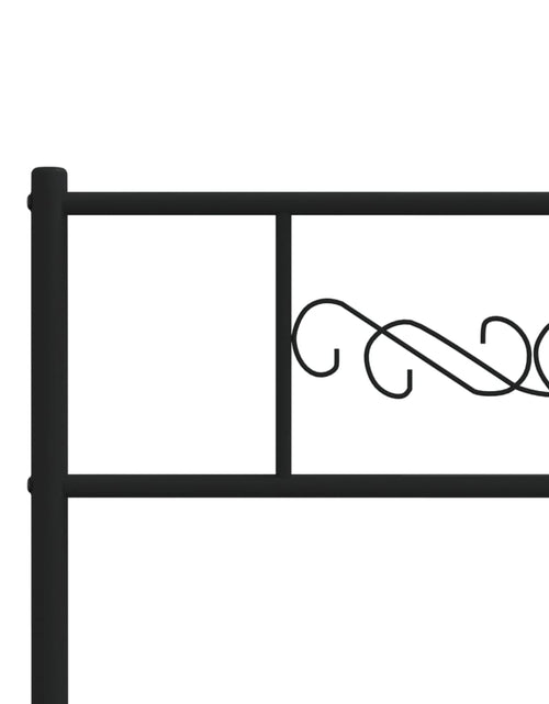 Загрузите изображение в средство просмотра галереи, Cadru pat metalic cu tăblii de cap/picioare, negru, 75x190 cm - Lando
