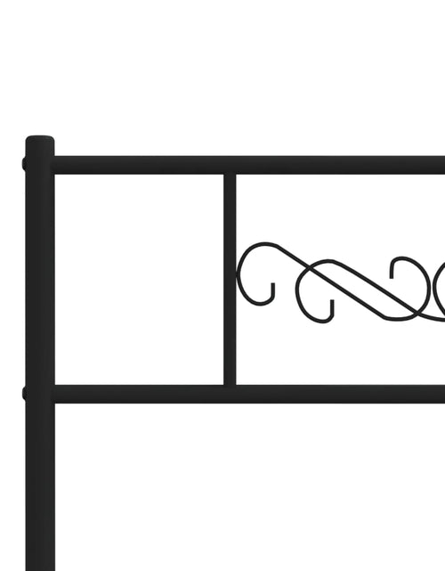 Загрузите изображение в средство просмотра галереи, Cadru pat metalic cu tăblii de cap/picioare, negru, 90x190 cm - Lando
