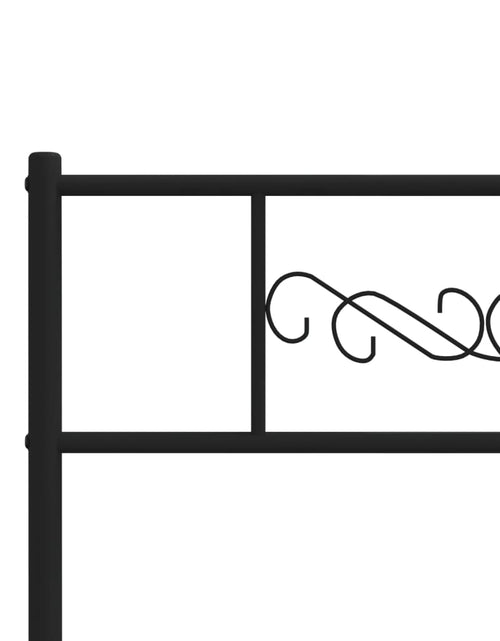 Загрузите изображение в средство просмотра галереи, Cadru pat metalic cu tăblii de cap/picioare, negru, 107x203 cm - Lando
