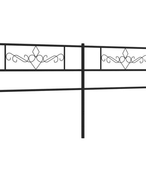 Загрузите изображение в средство просмотра галереи, Tăblie de pat metalică, negru, 193 cm - Lando
