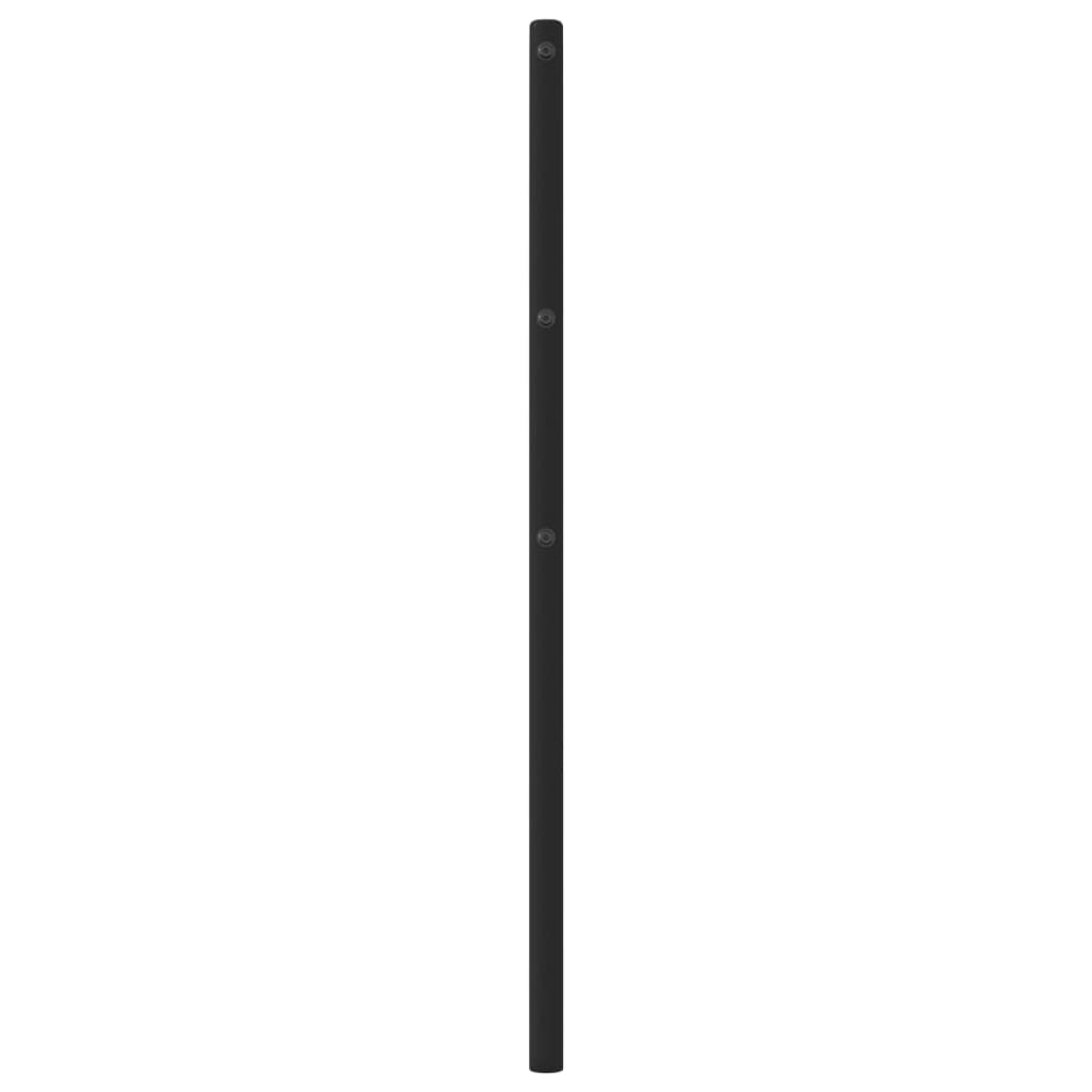 Tăblie de pat metalică, negru, 193 cm - Lando