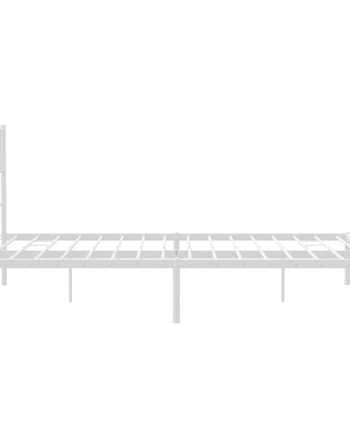 Загрузите изображение в средство просмотра галереи, Cadru de pat metalic cu tăblie, alb, 120x200 cm - Lando
