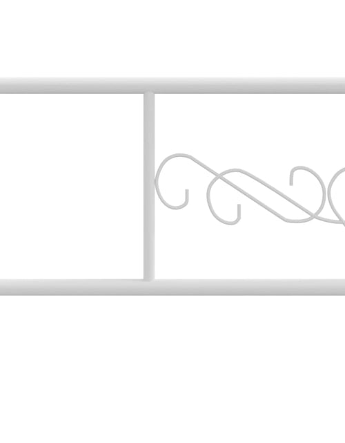 Загрузите изображение в средство просмотра галереи, Cadru de pat metalic cu tăblie, alb, 140x190 cm - Lando
