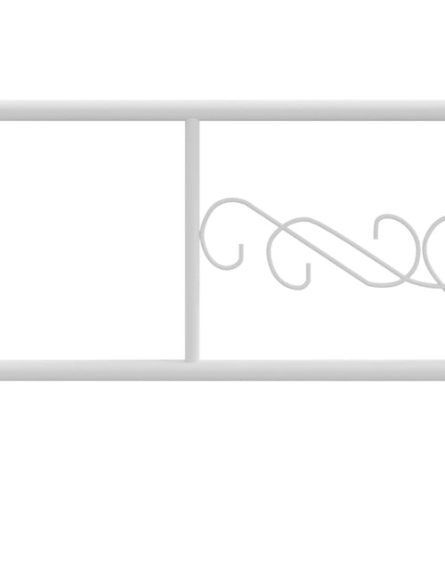 Загрузите изображение в средство просмотра галереи, Cadru de pat metalic cu tăblie, alb, 180x200 cm - Lando
