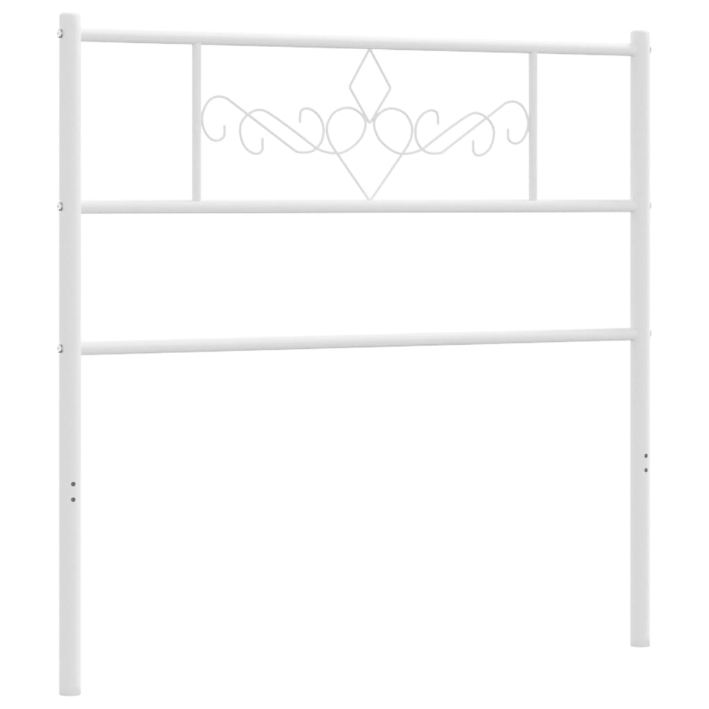 Tăblie de pat metalică, alb, 90 cm - Lando