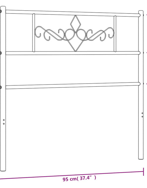 Загрузите изображение в средство просмотра галереи, Tăblie de pat metalică, alb, 90 cm - Lando
