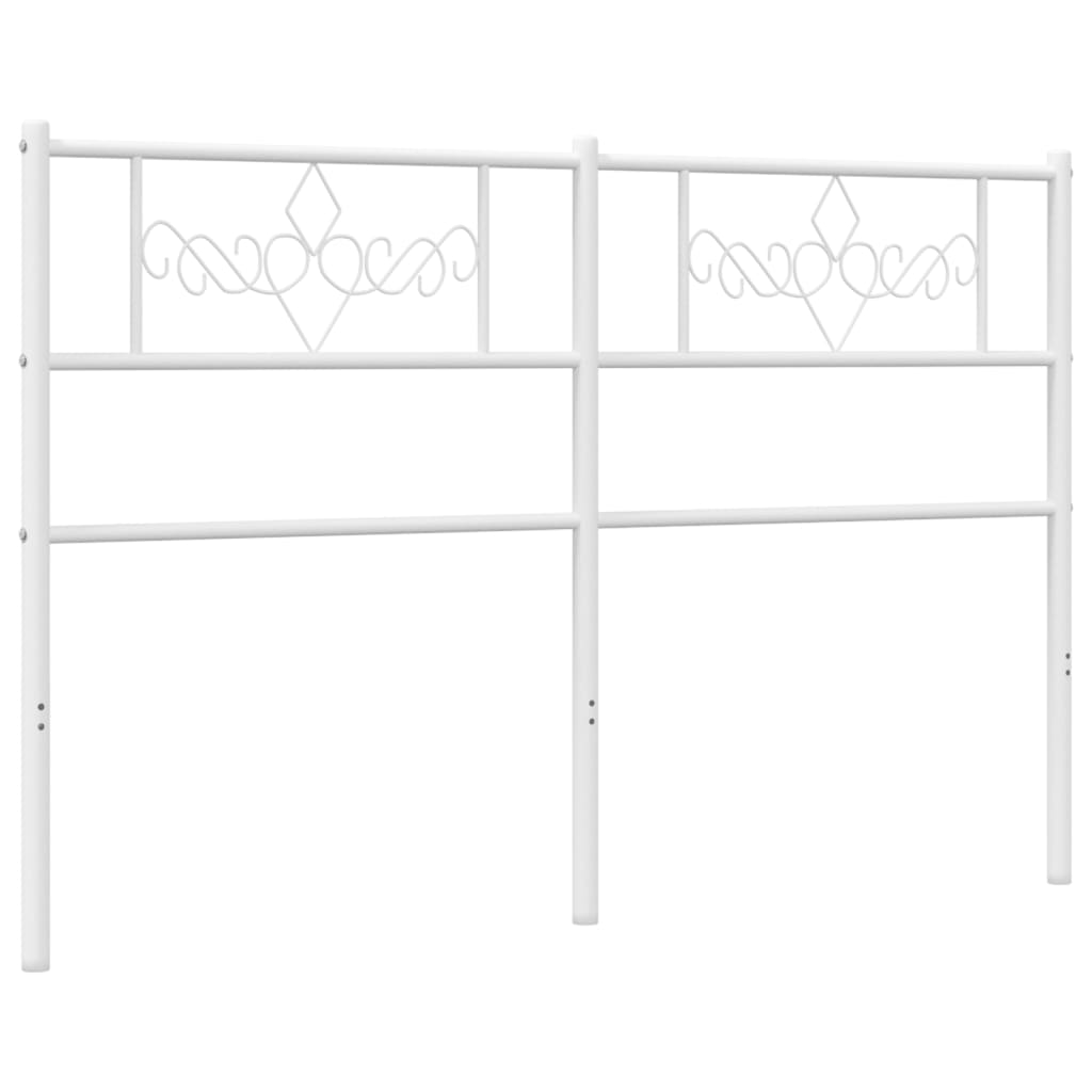 Tăblie de pat metalică, alb, 120 cm - Lando