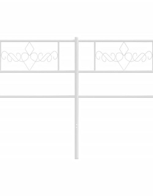 Încărcați imaginea în vizualizatorul Galerie, Tăblie de pat metalică, alb, 120 cm - Lando
