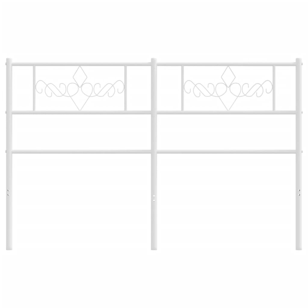 Tăblie de pat metalică, alb, 120 cm - Lando
