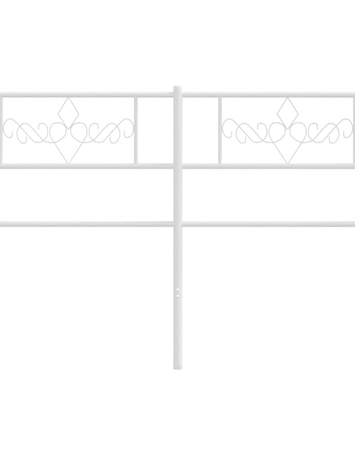 Загрузите изображение в средство просмотра галереи, Tăblie de pat metalică, alb, 135 cm - Lando
