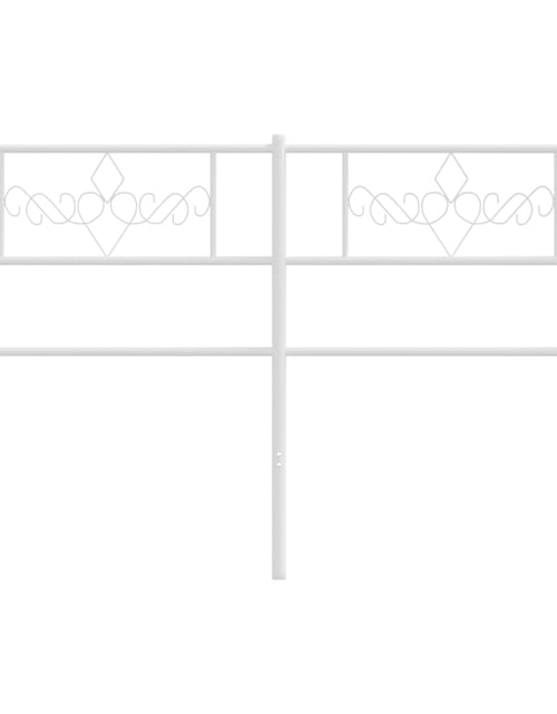 Загрузите изображение в средство просмотра галереи, Tăblie de pat metalică, alb, 140 cm - Lando

