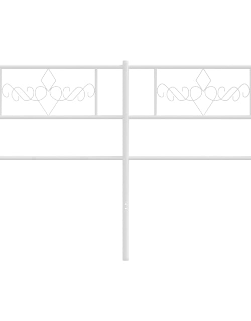 Încărcați imaginea în vizualizatorul Galerie, Tăblie de pat metalică, alb, 140 cm - Lando
