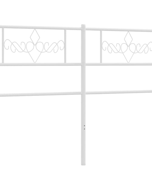 Încărcați imaginea în vizualizatorul Galerie, Tăblie de pat metalică, alb, 140 cm - Lando
