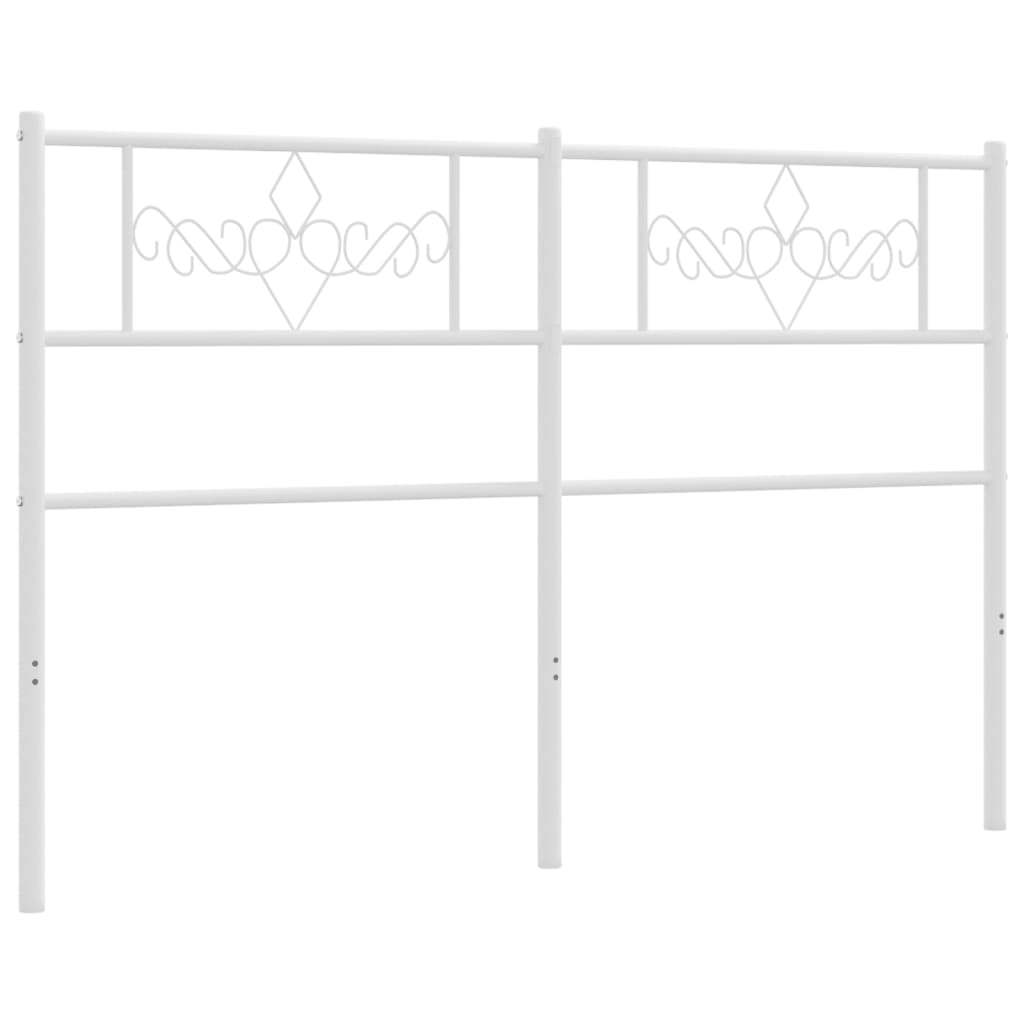 Tăblie de pat metalică, alb, 140 cm - Lando