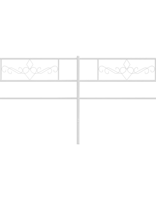 Încărcați imaginea în vizualizatorul Galerie, Tăblie de pat metalică, alb, 180 cm - Lando
