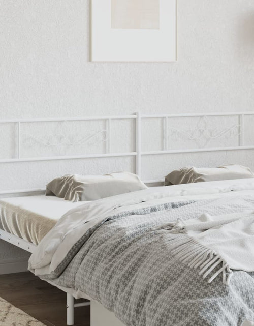 Încărcați imaginea în vizualizatorul Galerie, Tăblie de pat metalică, alb, 180 cm - Lando
