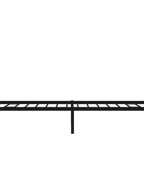 Загрузите изображение в средство просмотра галереи, Cadru de pat metalic cu tăblie, negru, 100x190 cm - Lando
